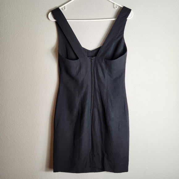 Byblos Linen Black Sleeveless Sheath Dress-Size EU 42/US 6 - Picture 3 of 7